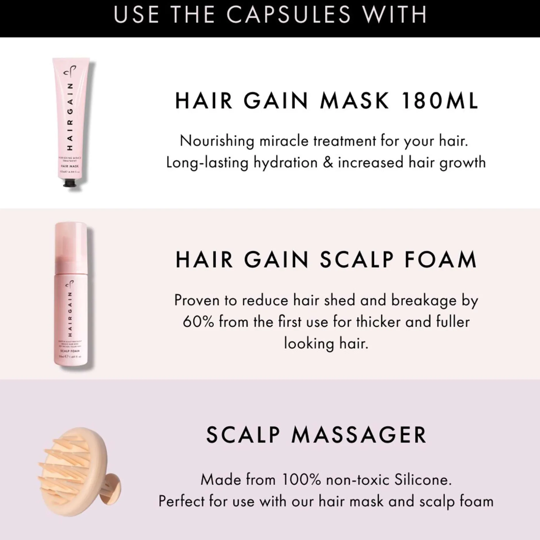 Hair Gain Hair Capsules 1 Month Supply x 60 Capsules Online