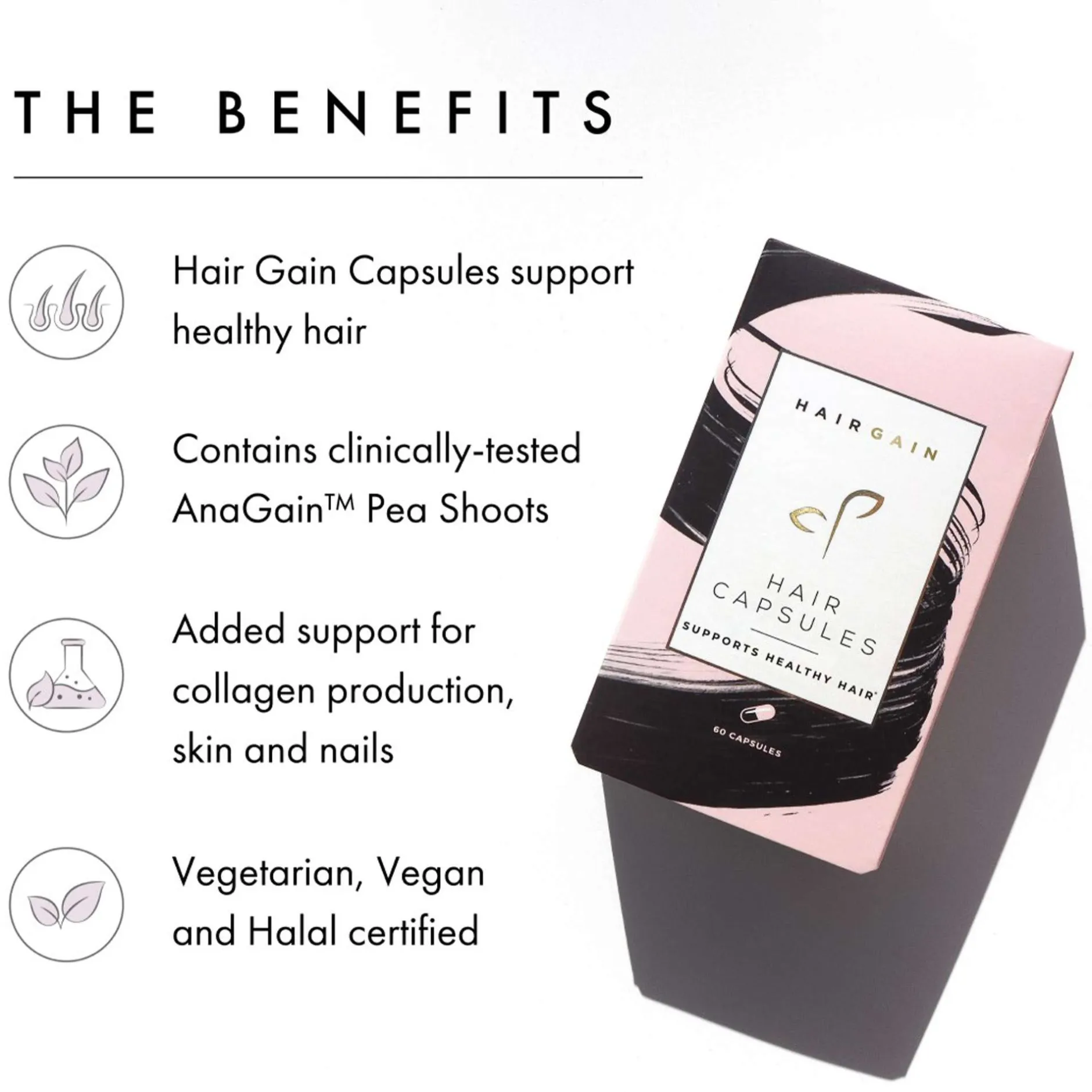 Hair Gain Hair Capsules Duo - 2 Month Supply x 120 Capsules Hot