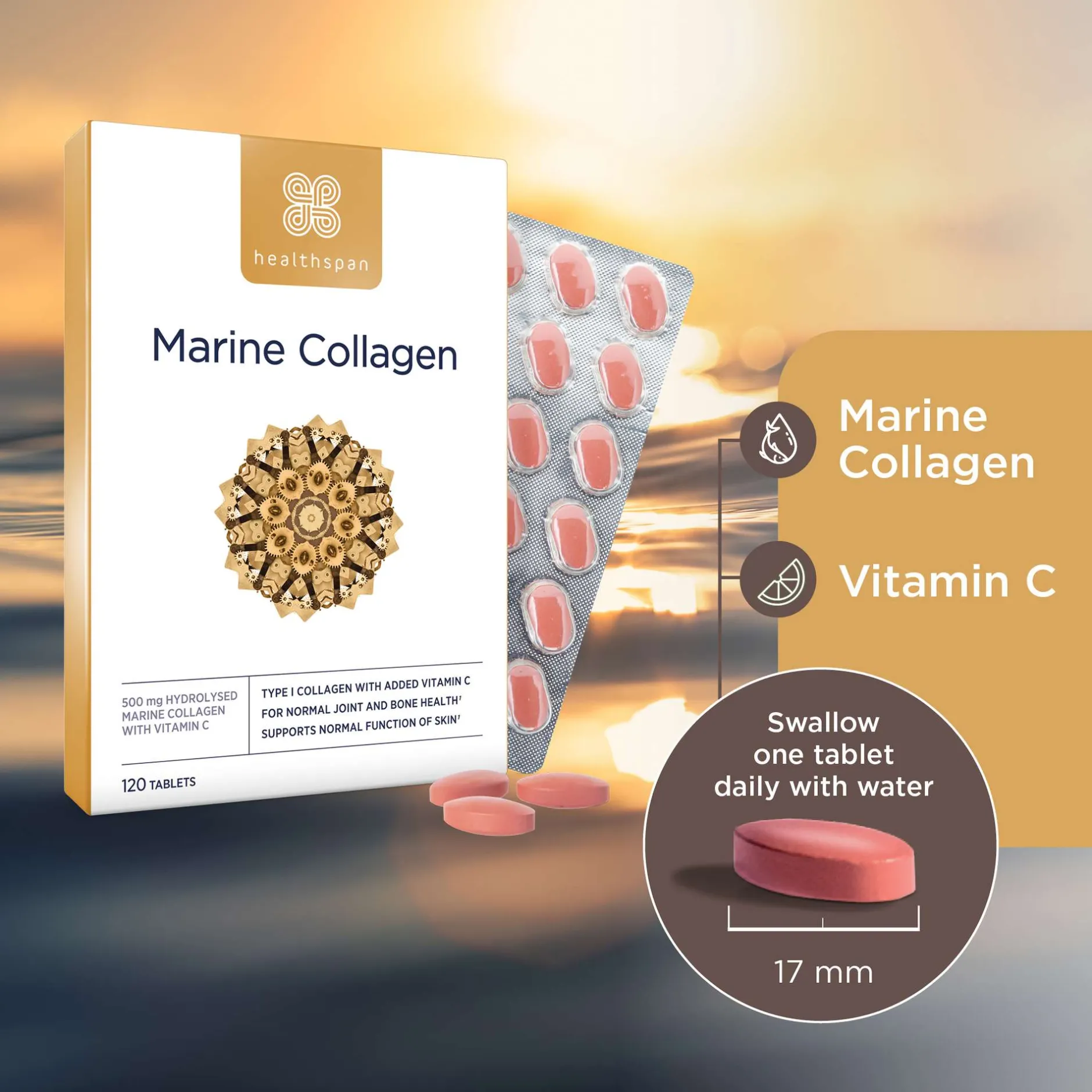Healthspan Collagen Marine Collagen Tablets x 120 Hot