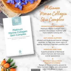 Healthspan Collagen Platinum Marine Collagen Skin Complex x 28 Capsules & x 28 Tablets New
