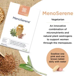 Healthspan MenoSerene® Soy Isoflavones, Flaxseed & Sage Tablets x 60 Sale