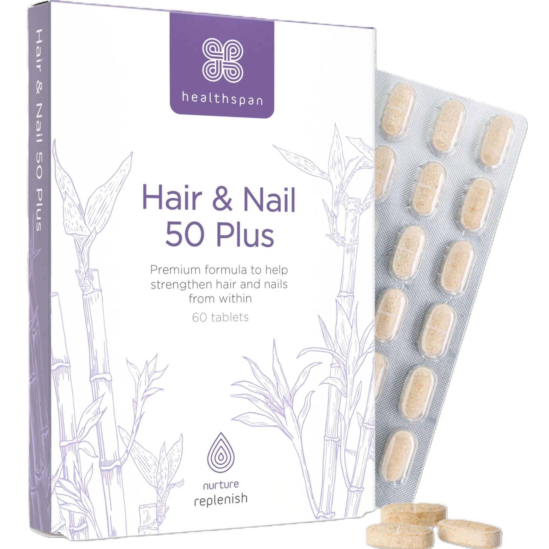 Healthspan Replenish Hair & Nail 50 Plus Tablets x 60 New