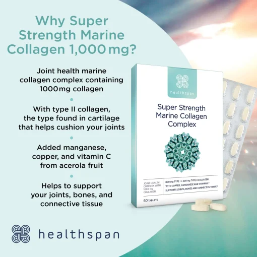 Healthspan Super Strength Marine Collagen Complex Tablets x 60 Best