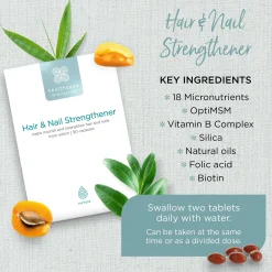 Healthspan Vitamins & Supplements Hair & Nail Strengthener Nutritional Supplement Capsules x 90 Online