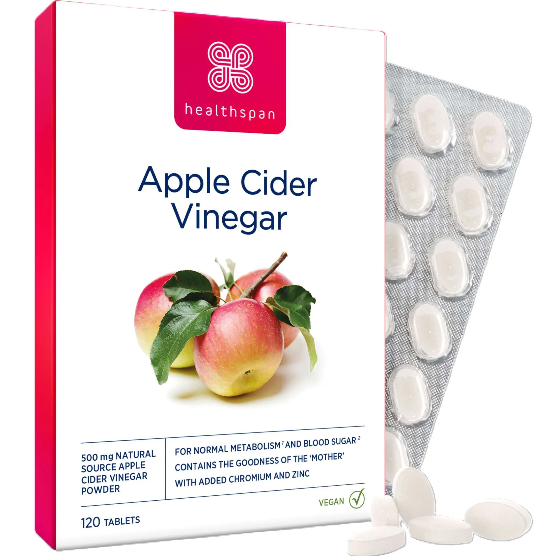 Healthspan Vitamins & Supplements Apple Cider Vinegar Tablets x 120 Clearance