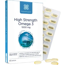 Healthspan Vitamins & Supplements High Strength Omega 3 1000mg Capsules x 120 Best