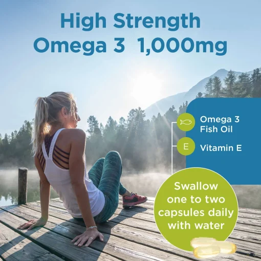 Healthspan Vitamins & Supplements High Strength Omega 3 1000mg Capsules x 120 Best