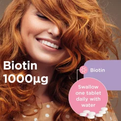 Healthspan Vitamins & Supplements Biotin 1000 µg Tablets x 180 Sale