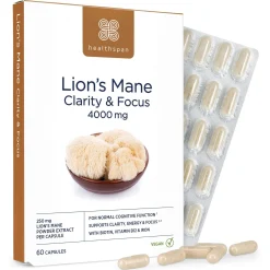 Healthspan Vitamins & Supplements 250mg Lion’s Mane Clarity & Focus x 60 Capsules Best