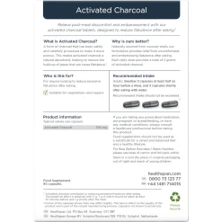 Healthspan Vitamins & Supplements Activated Charcoal Capsules x 90