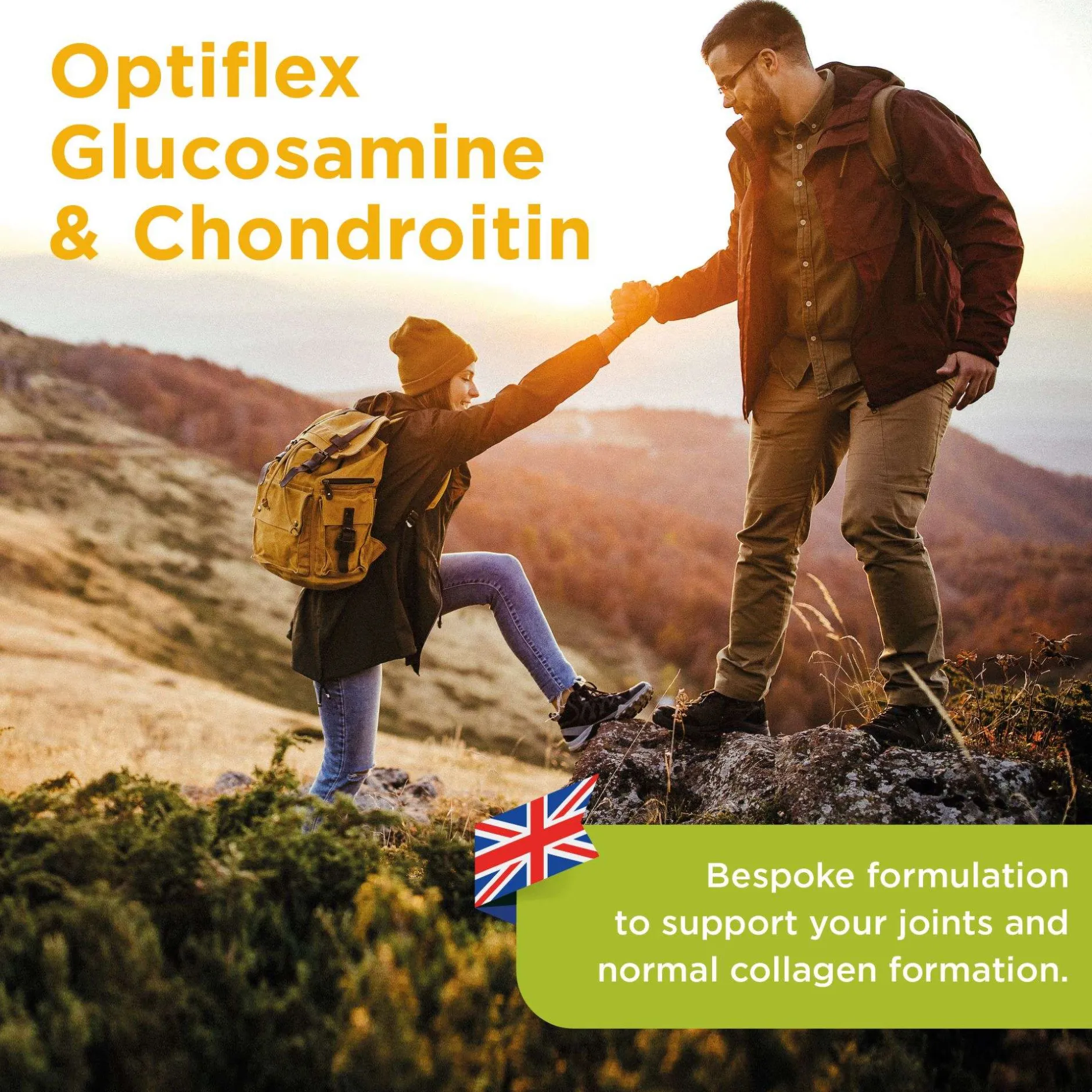 Healthspan Vitamins & Supplements Optiflex Glucosamine 500mg & Chondroitin 100mg Tablets x 120 Hot