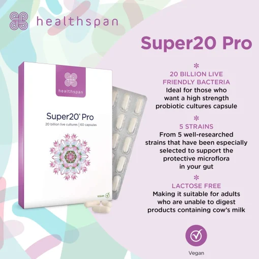 Healthspan Vitamins & Supplements Super20® Pro Capsules x 60 Online