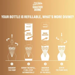 Jean Paul Gaultier Gaultier Divine Eau de Parfum Refillable 100ml New