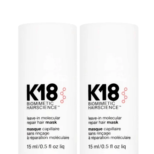 K18 Bundles Duo: Biomimetic Hairscience Leave-In Molecular Repair Hair Mask 15ml x 2 Hot