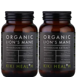 KIKI Health Bundles Organic Lion's Mane Mushroom Extract Vegicaps 2 x 60 Hot