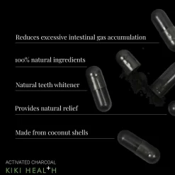 KIKI Health Detox & Cleanse Activated Charcoal 50 Vegicaps Hot
