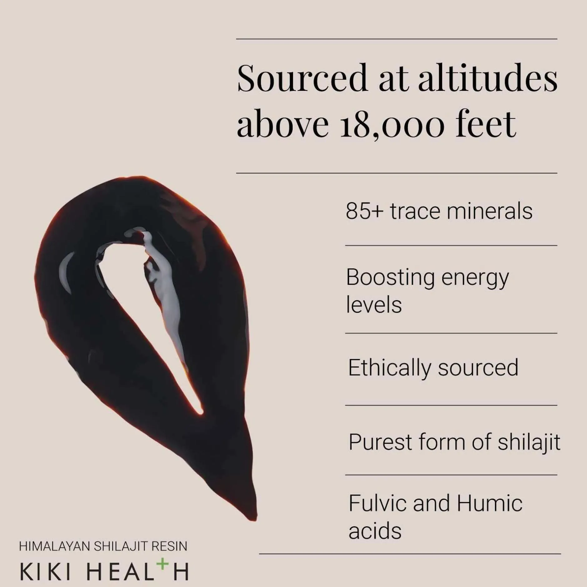 KIKI Health Immune Health Himalayan Shilajit Resin 30g Clearance
