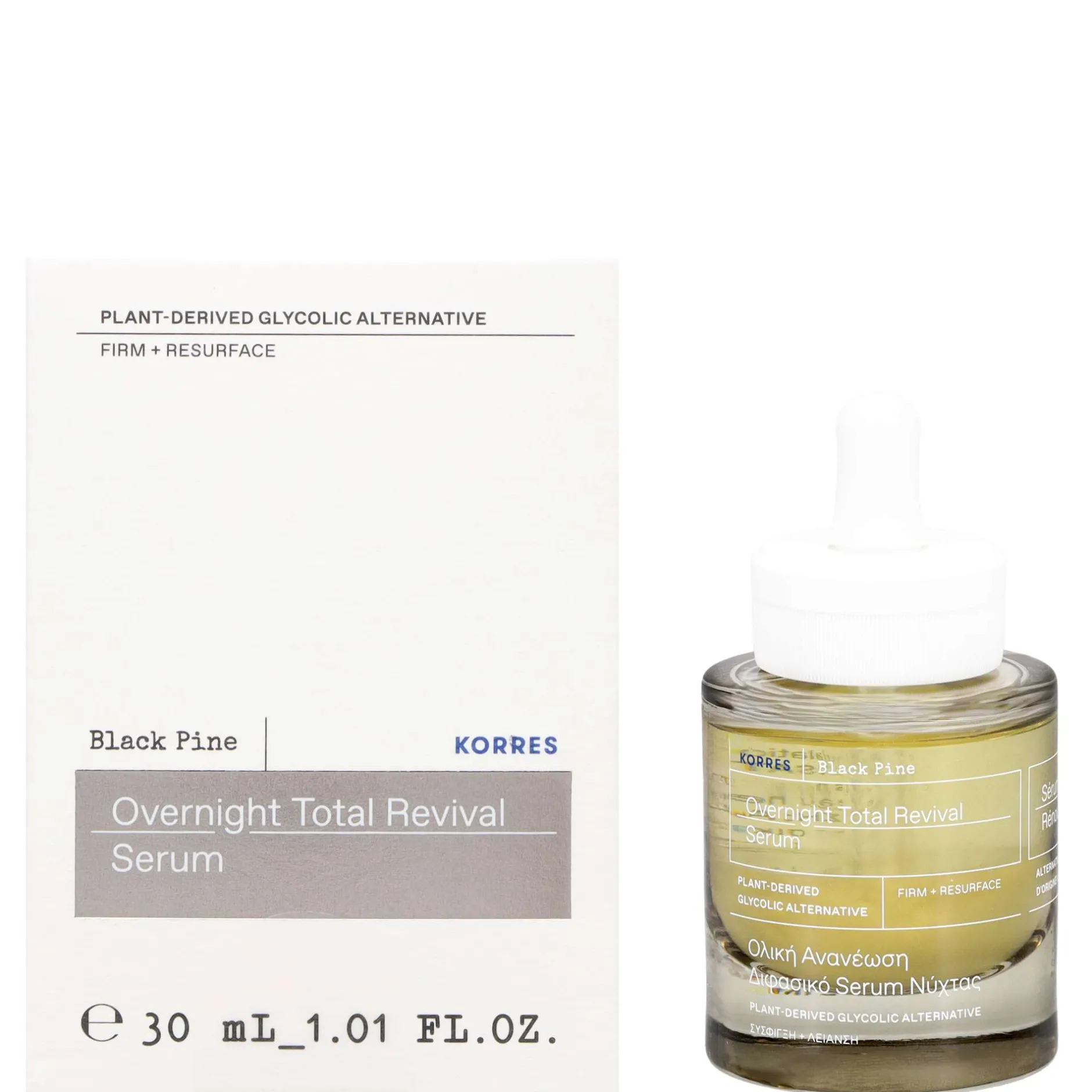 KORRES Face Care Black Pine Overnight Total Revival Serum 30ml Discount