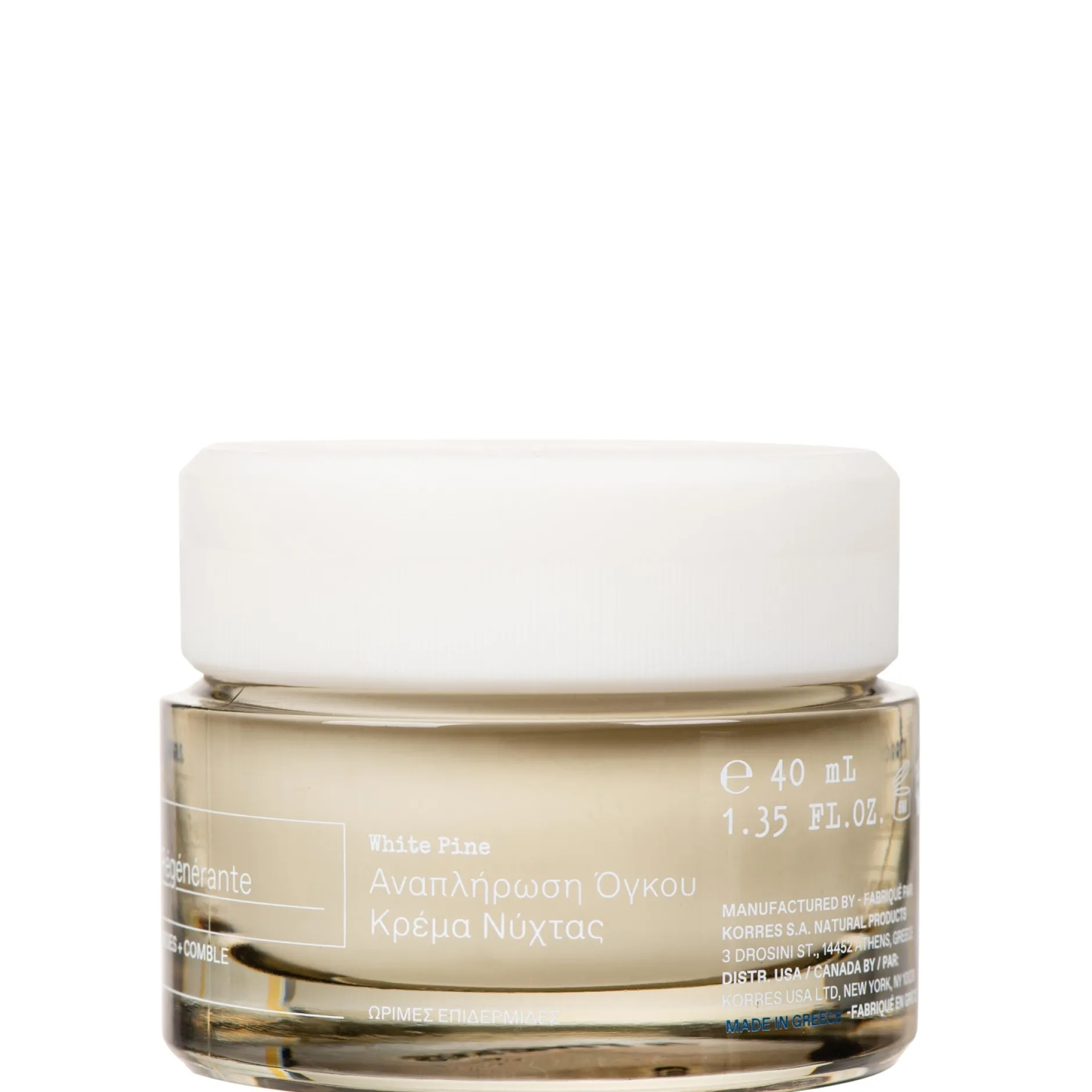 KORRES Face Care White Pine Meno-Reverse Restorative Overnight Facial 40ml Best