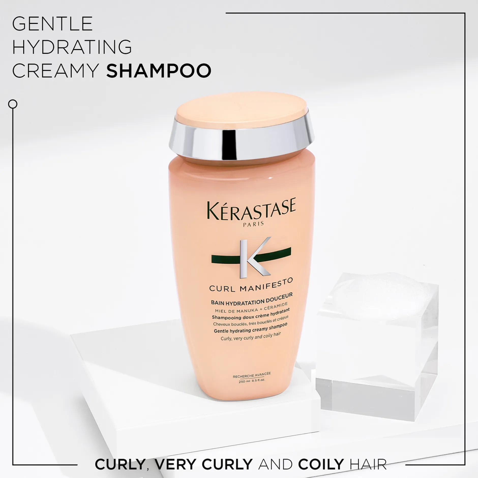 Kérastase Curl Manifesto Bain Hydratation Douceur: Gentle Hydrating Creamy Shampoo System 250ml New