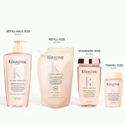 Kérastase Gloss Absolu Shampoo for All Hair Types with Glycolic Acid, Hyaluronic Acid & Wild Rose 80ml Online