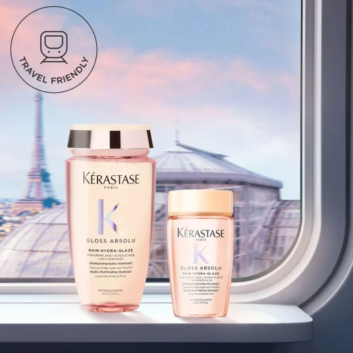 Kérastase Gloss Absolu Shampoo for All Hair Types with Glycolic Acid, Hyaluronic Acid & Wild Rose 80ml Online