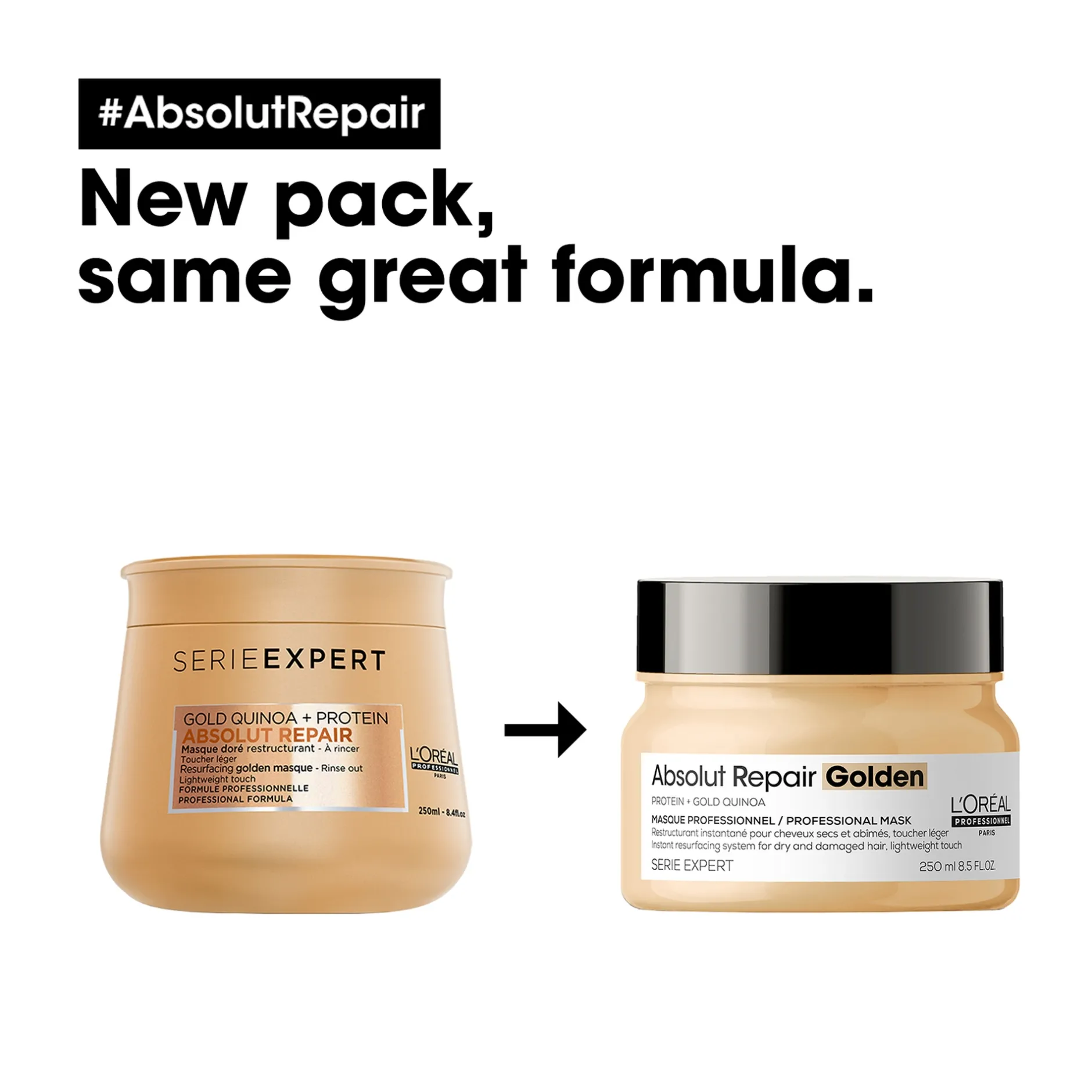 L'Oréal Professionnel SERIE EXPERT Absolut Repair Golden Resurfacing Mask 250ml