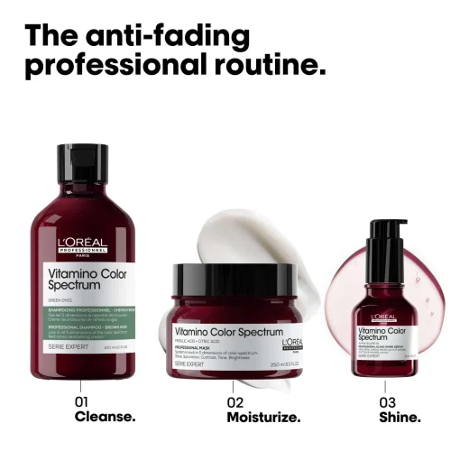 L'Oréal Professionnel Vitamino Color Spectrum Green Tinted Shampoo for Dark Brown Coloured Hair 300ml New