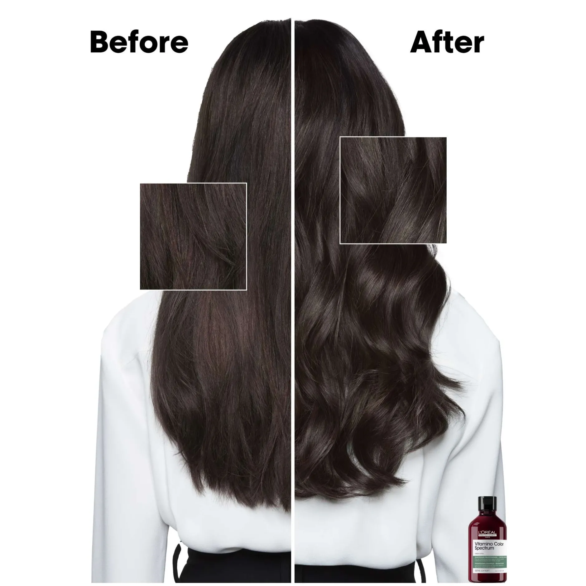 L'Oréal Professionnel Vitamino Color Spectrum Green Tinted Shampoo for Dark Brown Coloured Hair 300ml New