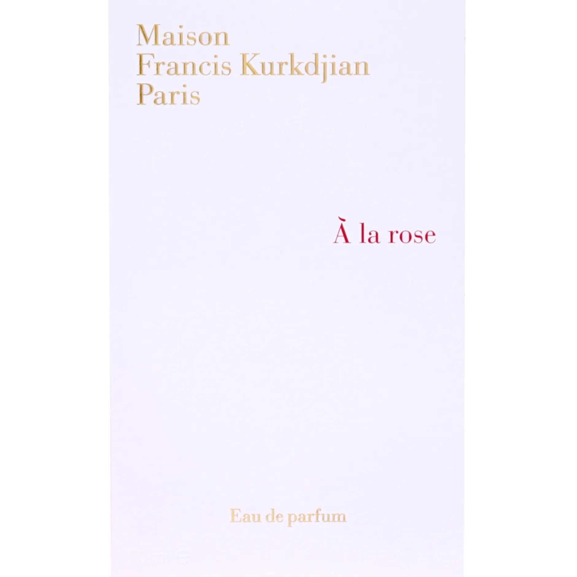 Maison Francis Kurkdjian À La Rose Eau de Parfum Spray 70ml New