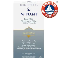 MINAMI MorEPA Platinum Elite + Vitamin D3 Softgels x 60 Sale