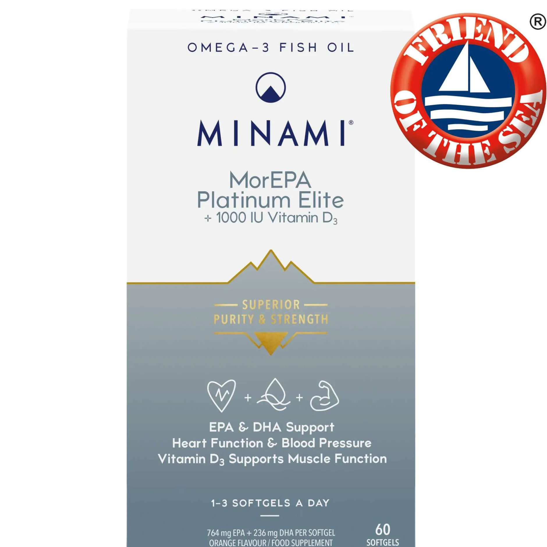 MINAMI MorEPA Platinum Elite + Vitamin D3 Softgels x 60 Sale