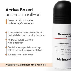 Minimalist Body Care Nonapeptide + AHA 06% Underarm Roll-On 40ml