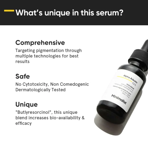 Minimalist Skin Care Alpha Arbutin 02% Face Serum 30ml Hot