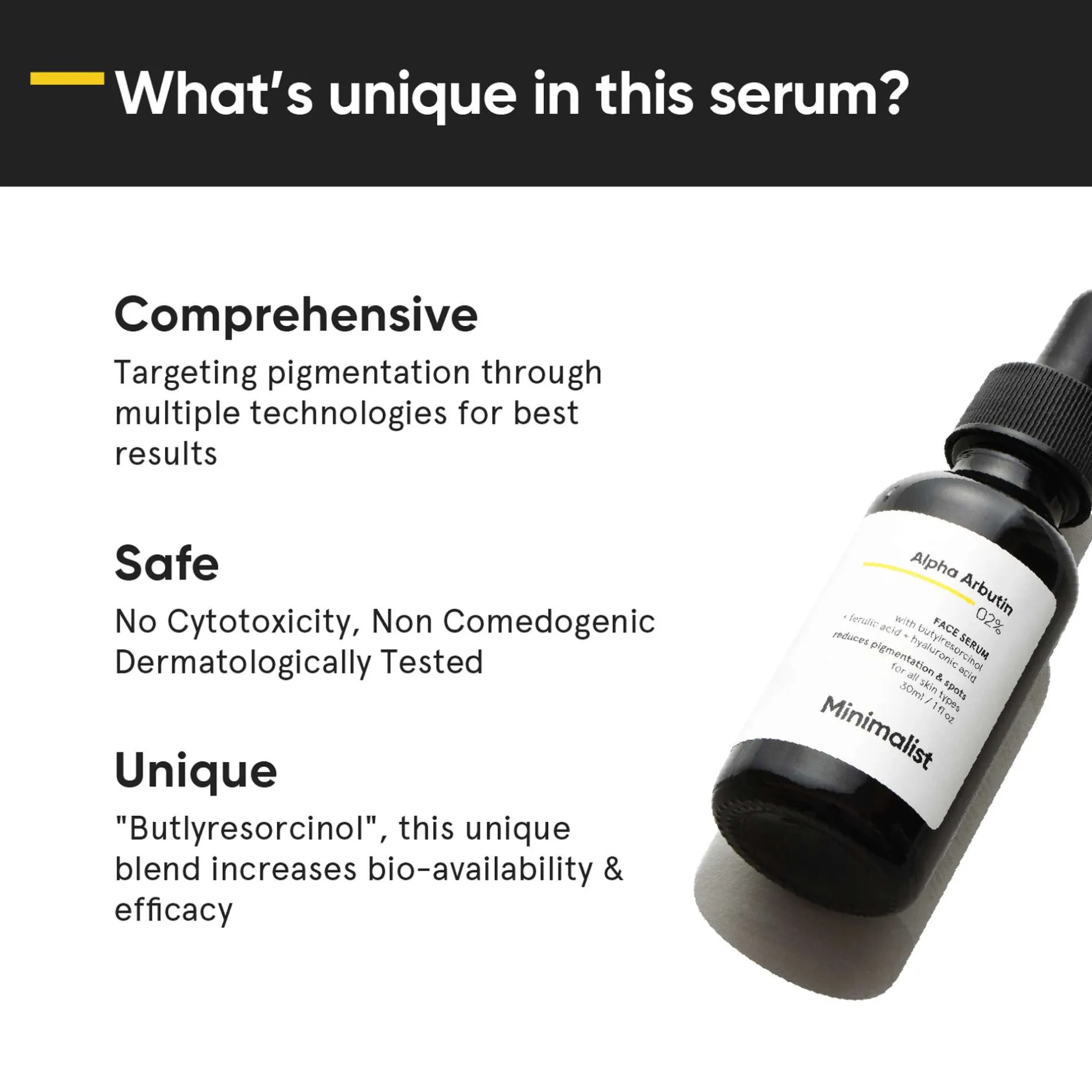Minimalist Skin Care Alpha Arbutin 02% Face Serum 30ml Hot