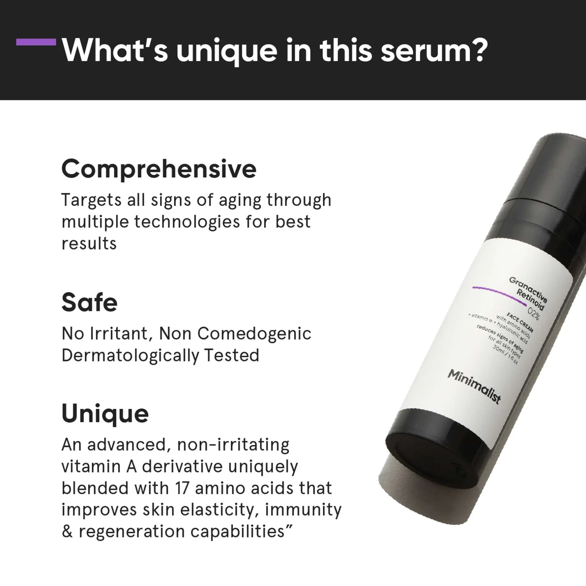 Minimalist Skin Care Granactive Retinoid 02% Face Cream 30ml Clearance