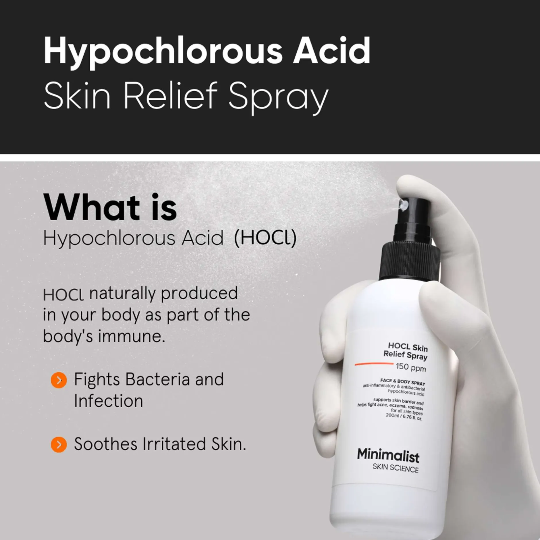 Minimalist Skin Care HOCL Skin Purifying Spray 220ml Online