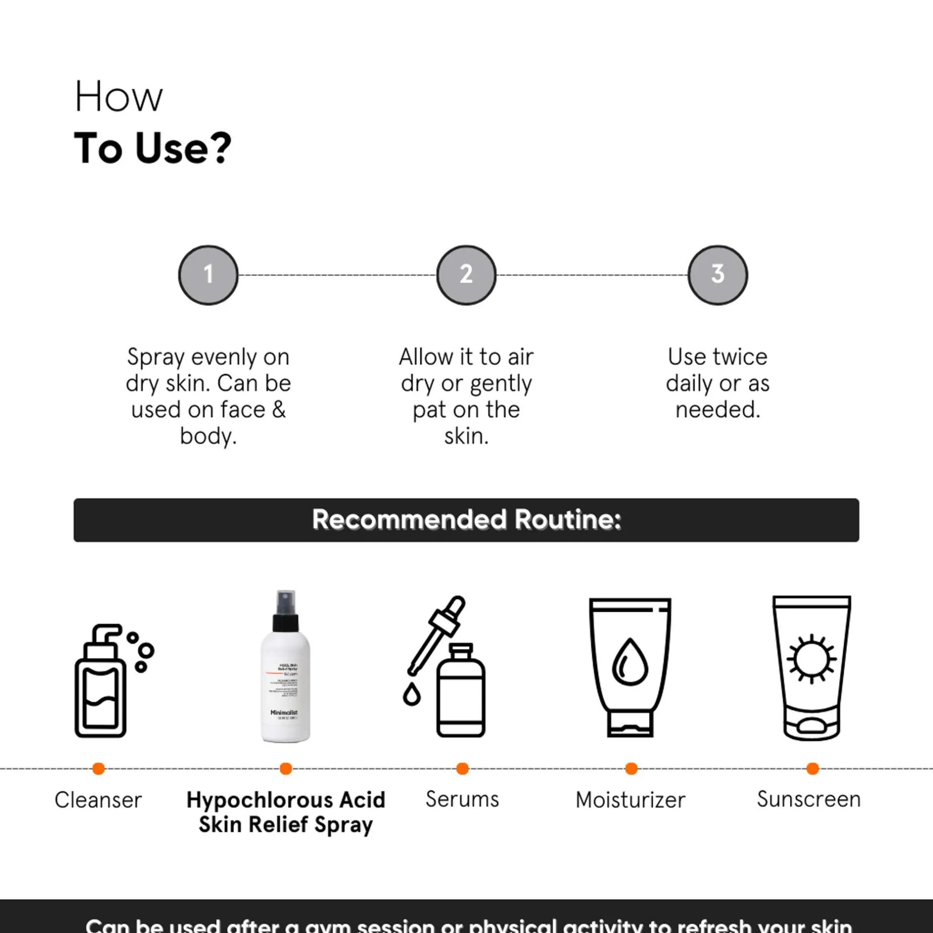 Minimalist Skin Care HOCL Skin Purifying Spray 220ml Online