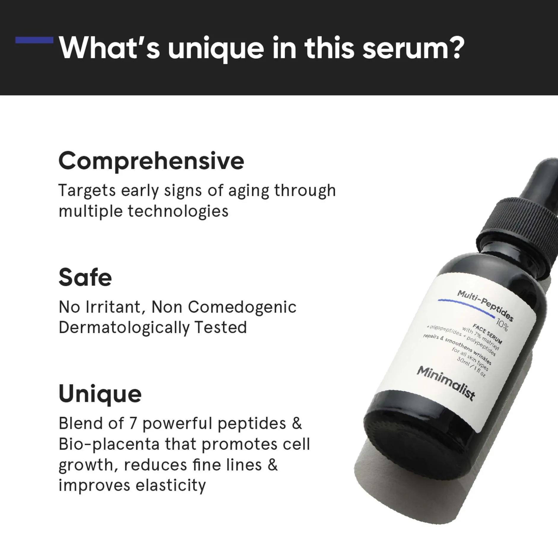 Minimalist Skin Care Multi-Peptides 10% Face Serum 30ml Sale