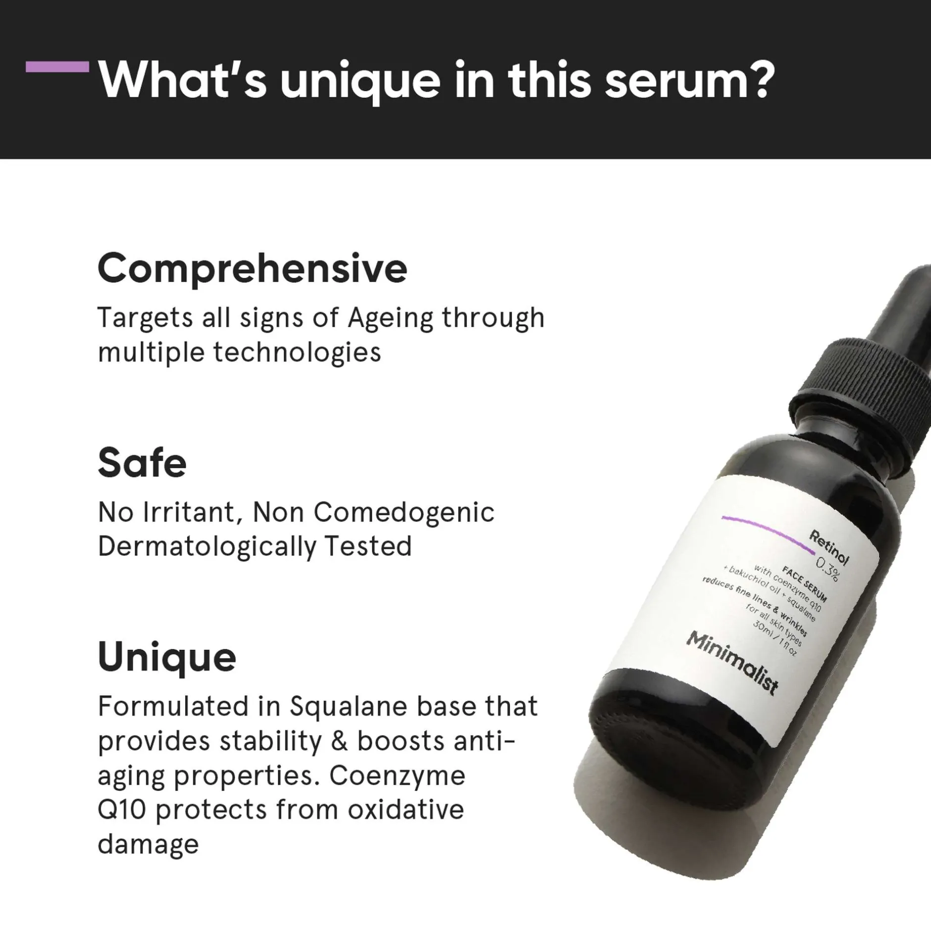 Minimalist Skin Care Retinol 0.3% Face Serum 30ml