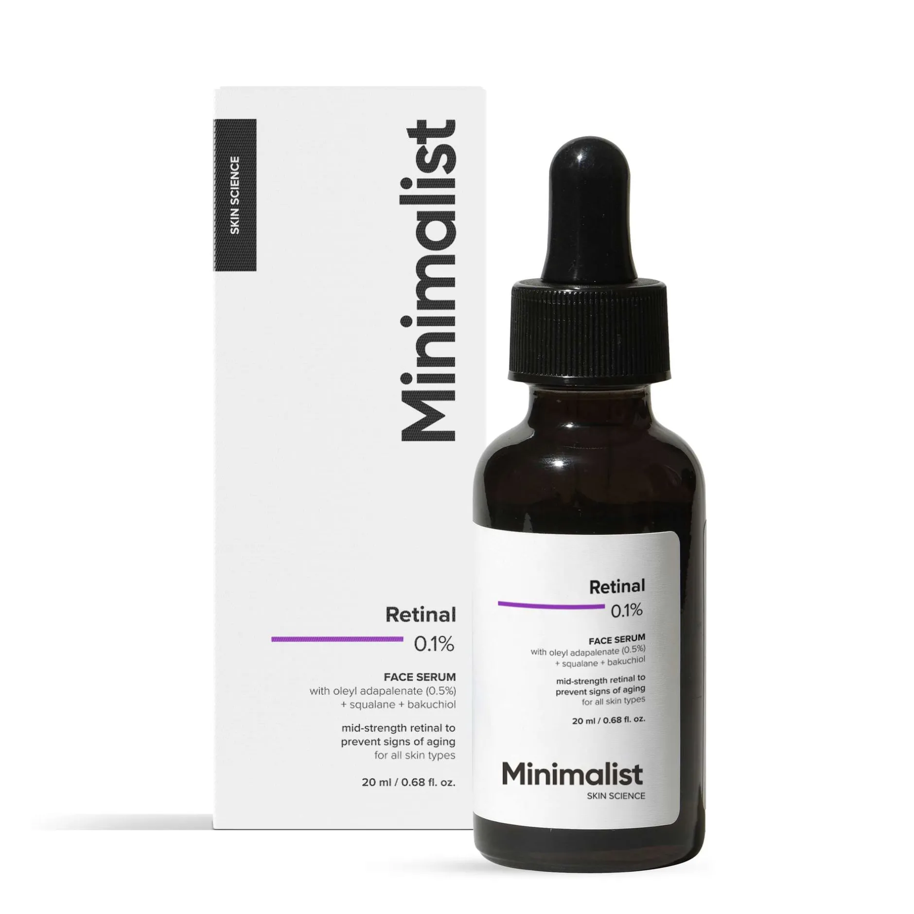 Minimalist Skin Care Retinal 0.1% Face Serum 20ml