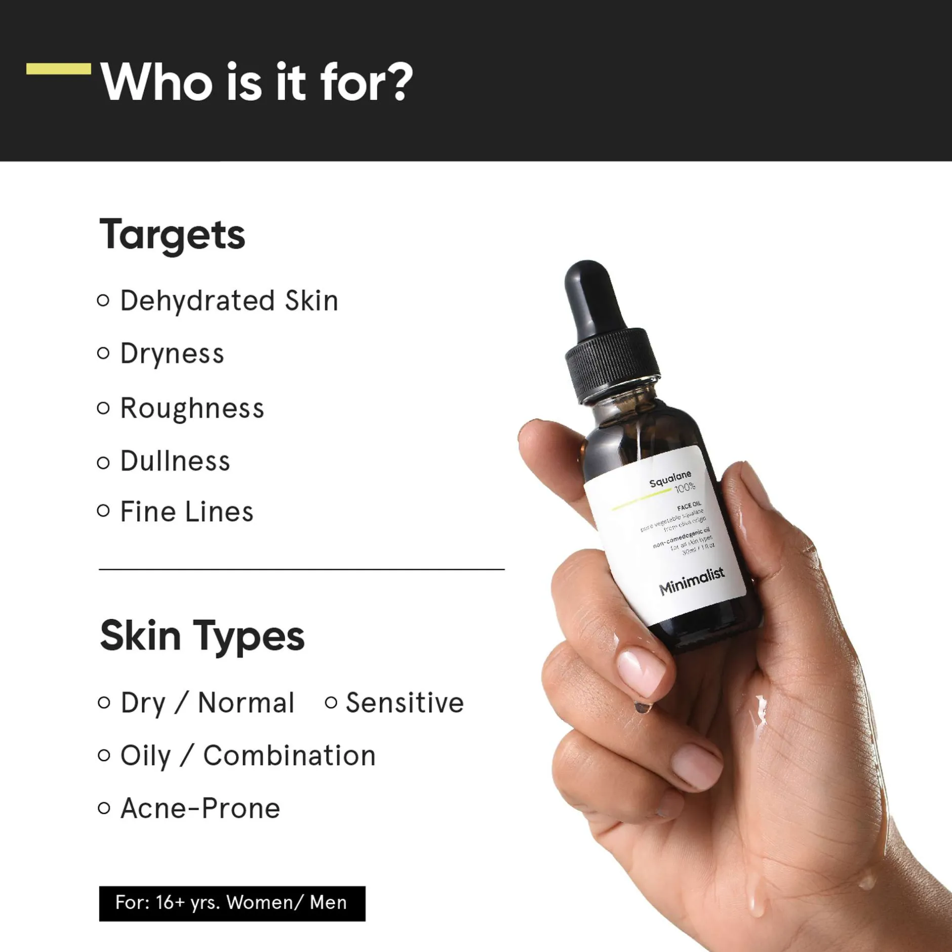 Minimalist Skin Care Squalane 100% Face Oil 30ml Discount