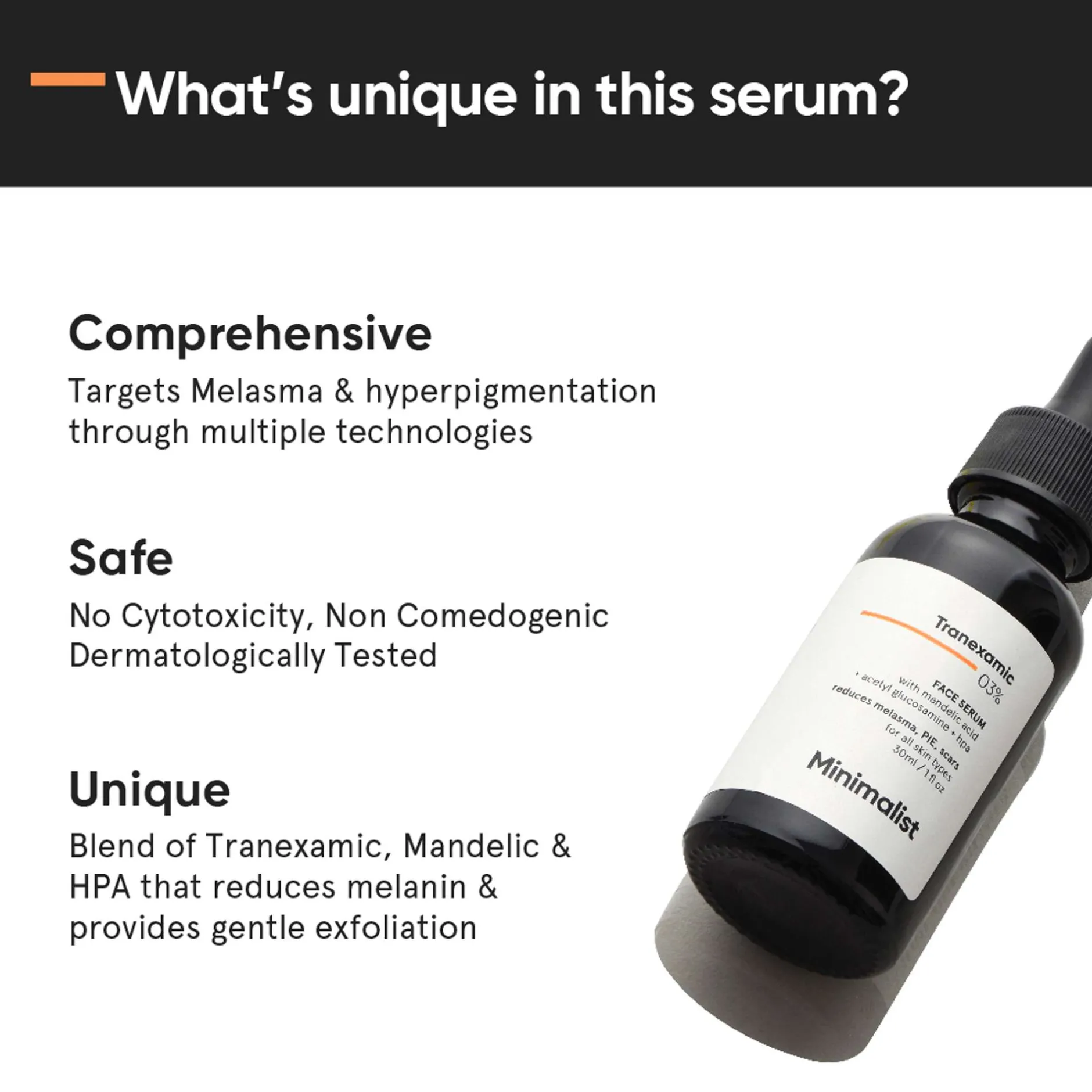 Minimalist Skin Care Tranexamic 03% Face Serum 30ml Discount