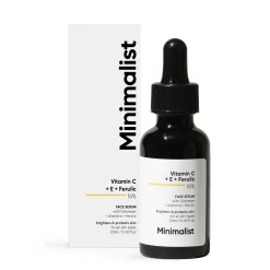 Minimalist Skin Care Vitamin C + E + Ferulic 16% Face Serum 20ml New