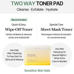 Mixsoon Skincare Bean Toner Pads x 70 Outlet