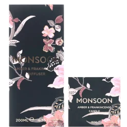 Monsoon Home Fragrance One Amber And Frankincense Candle 180g & Diffuser 200ml Outlet