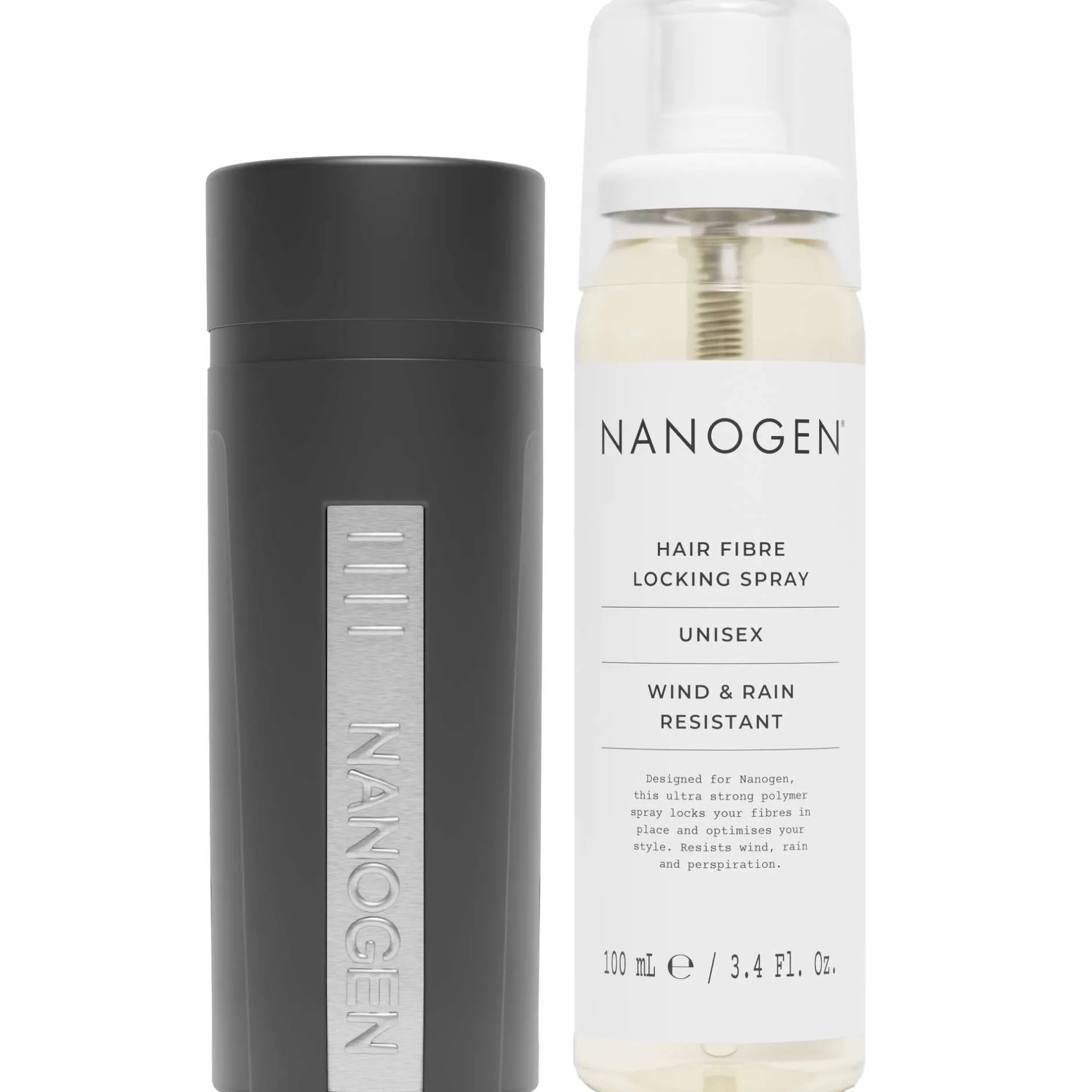 Nanogen Bundles Duo: Keratin Hair Fibres 2 Month Dark Brown 30g & Hair Fibre Locking Spray 100ml Outlet