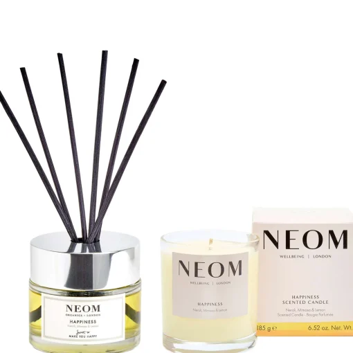 Neom Wellbeing London Bundles Duo: Happiness Diffuser & 1 Wick Candle