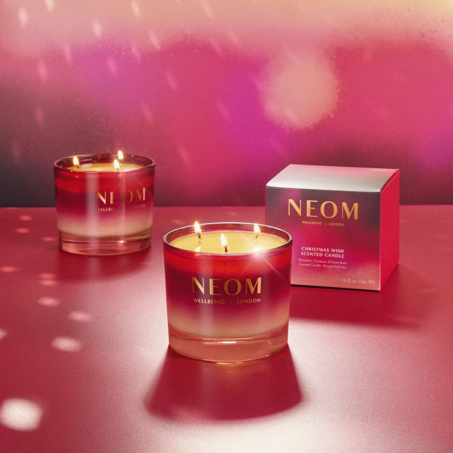 Neom Wellbeing London Christmas Wish 3 Wick Candle 420g