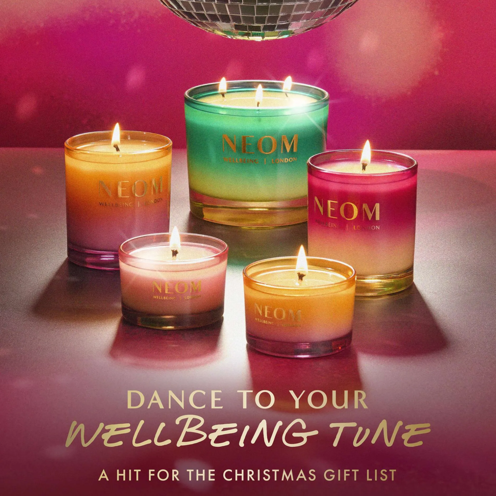 Neom Wellbeing London Christmas Wish 3 Wick Candle 420g